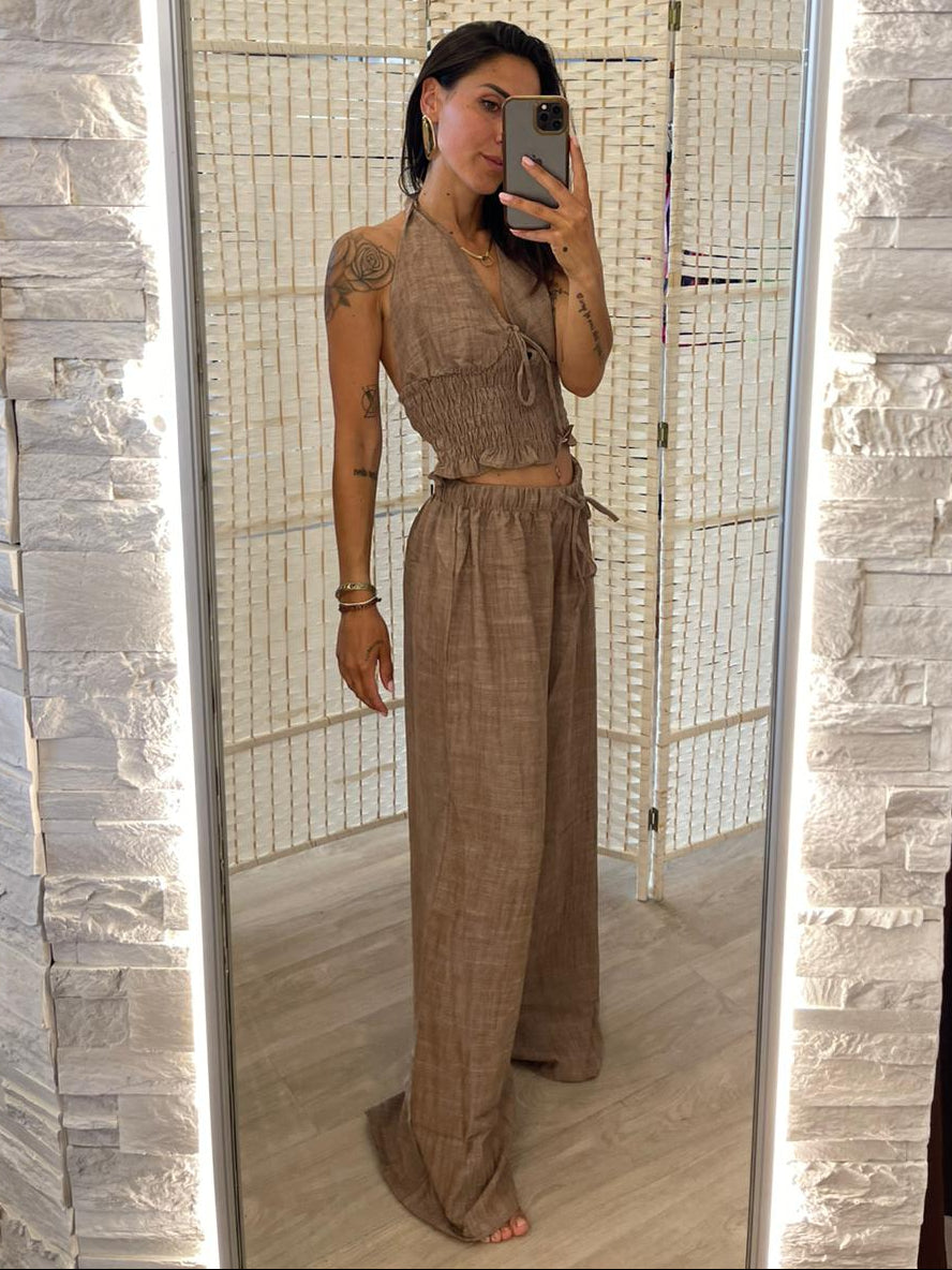 Top misto lino Glamorous