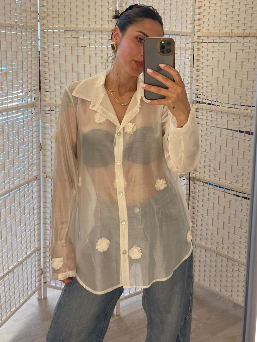 Camicia trasparente burro