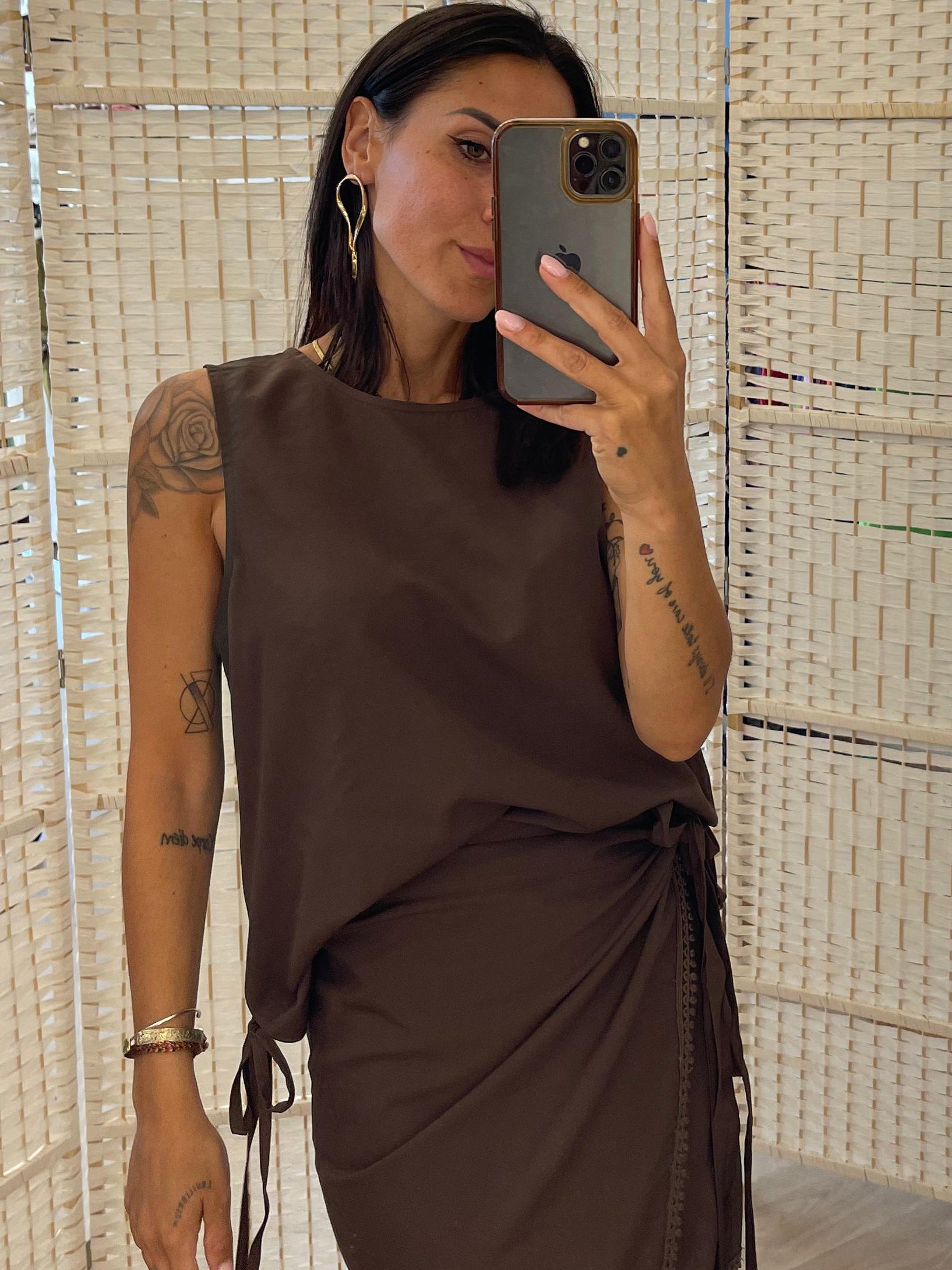 Top Kikisix bianco / moro