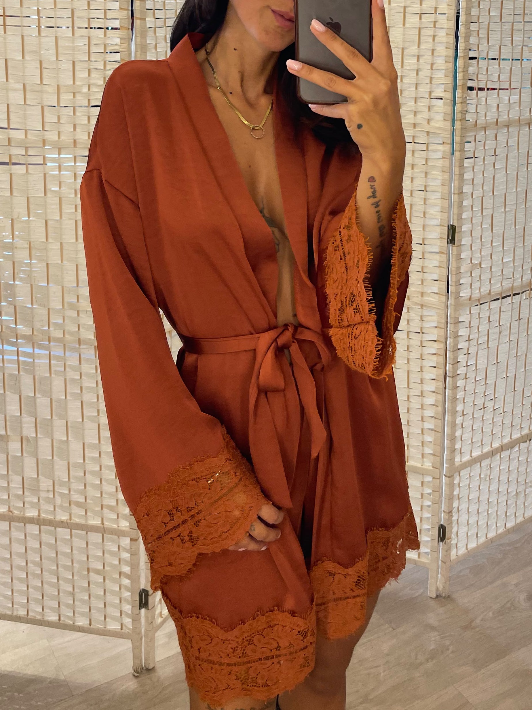 Kimono con pizzo
