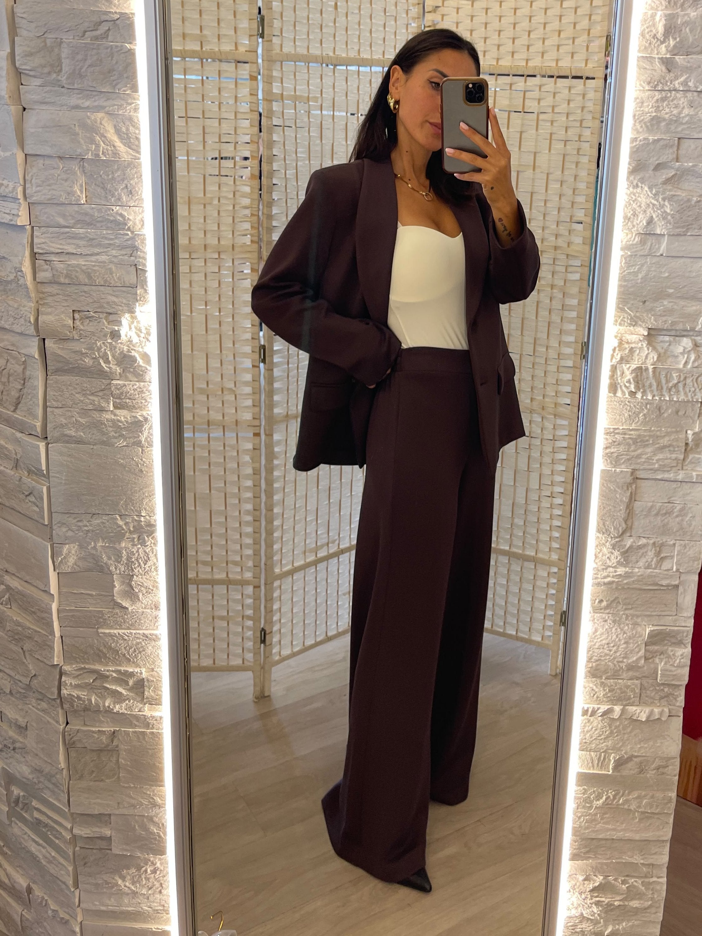 Completo giacca + pantalone marrone Kontatto