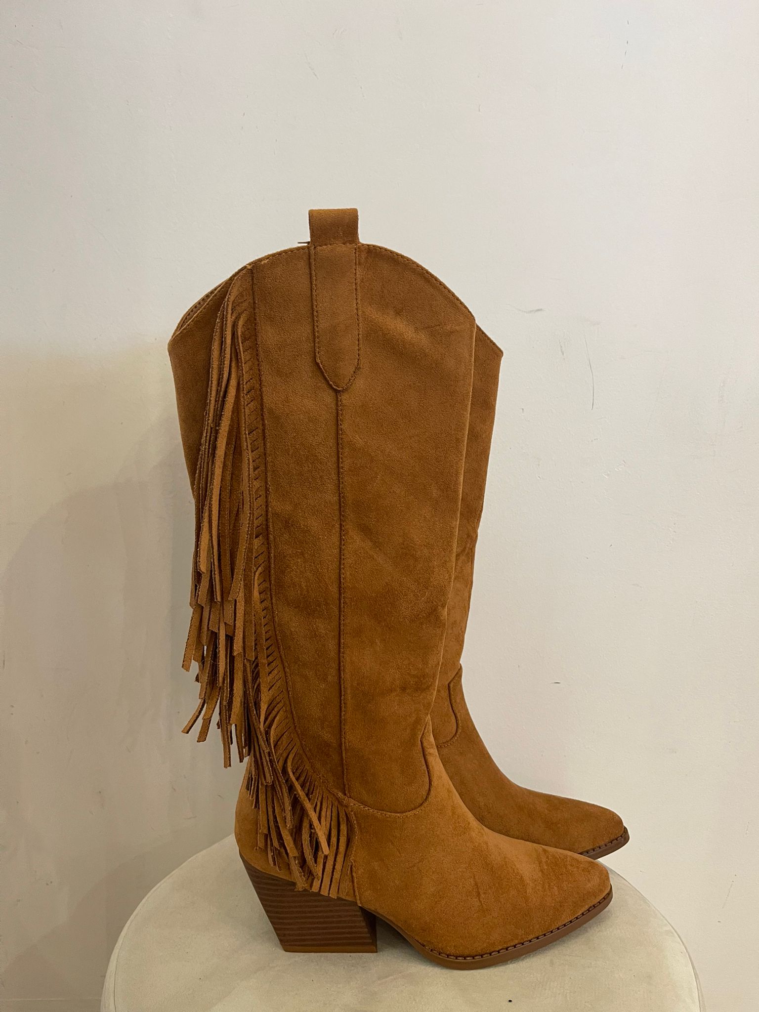 Stivale frange Kontatto camoscio