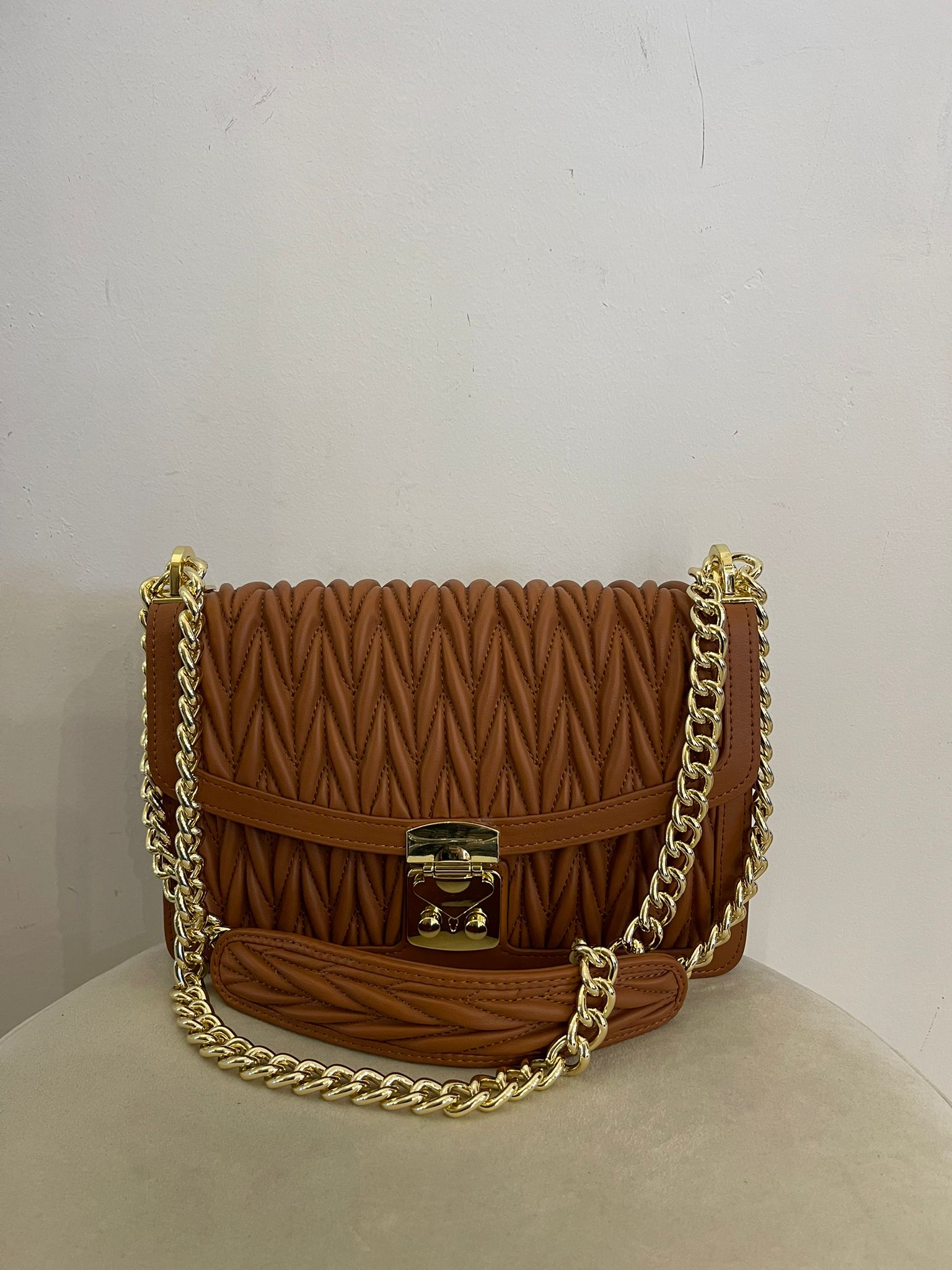 Borsa in pelle marrone