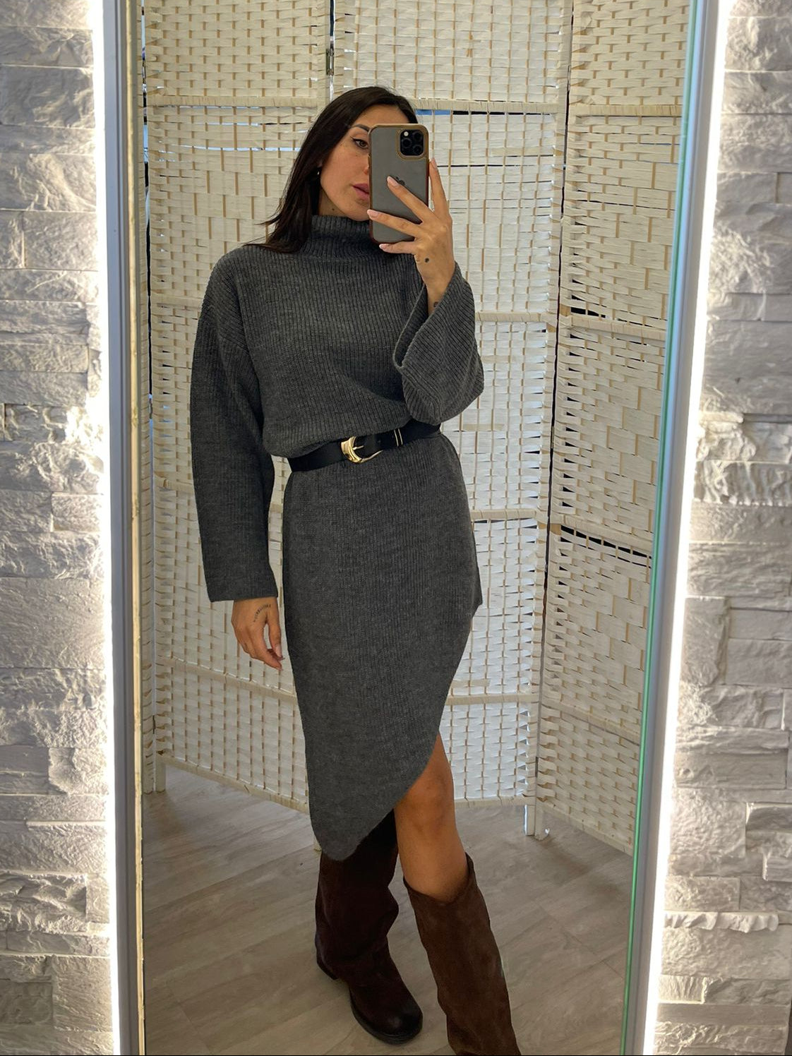 Maxiabito grigio Kontatto