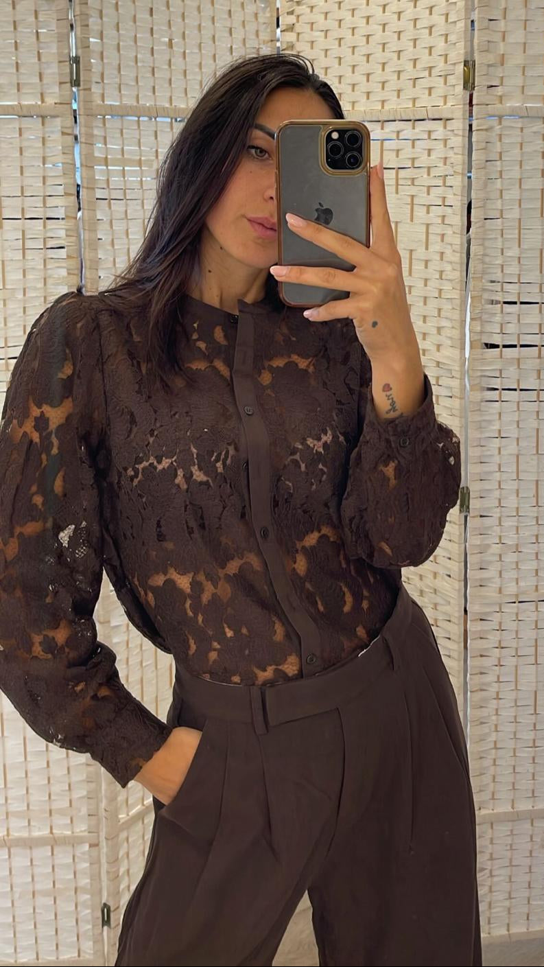 Camicia pizzo testa di moro La Petite Etoile