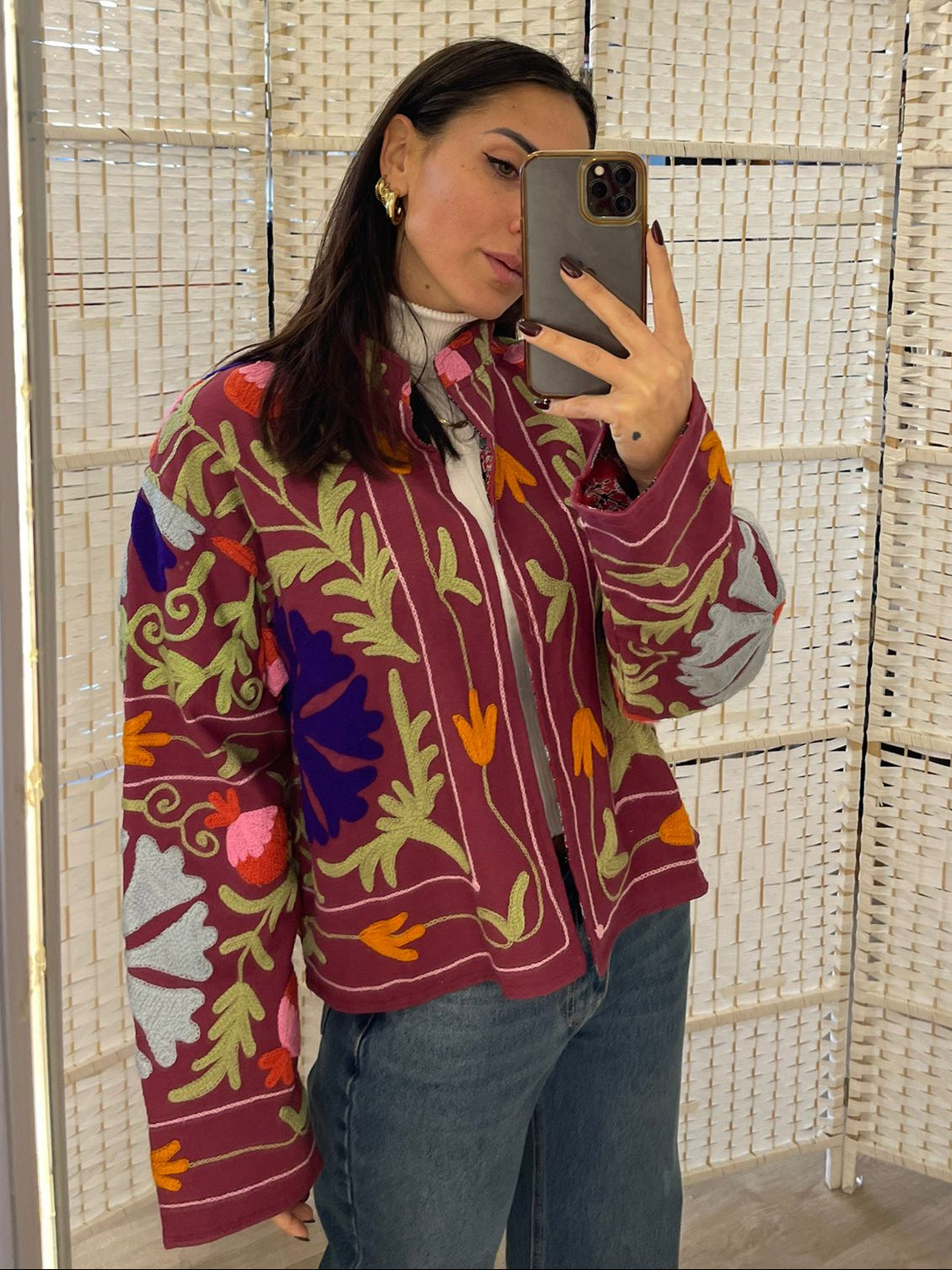 Giacca colorata bordeaux