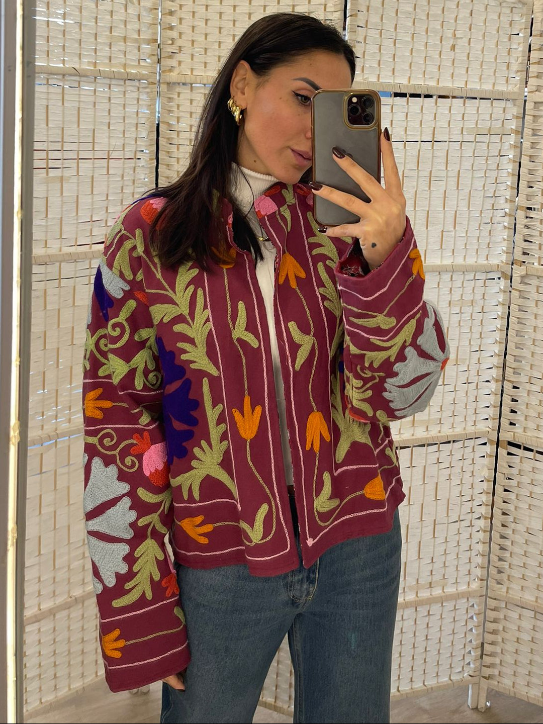 Giacca colorata bordeaux