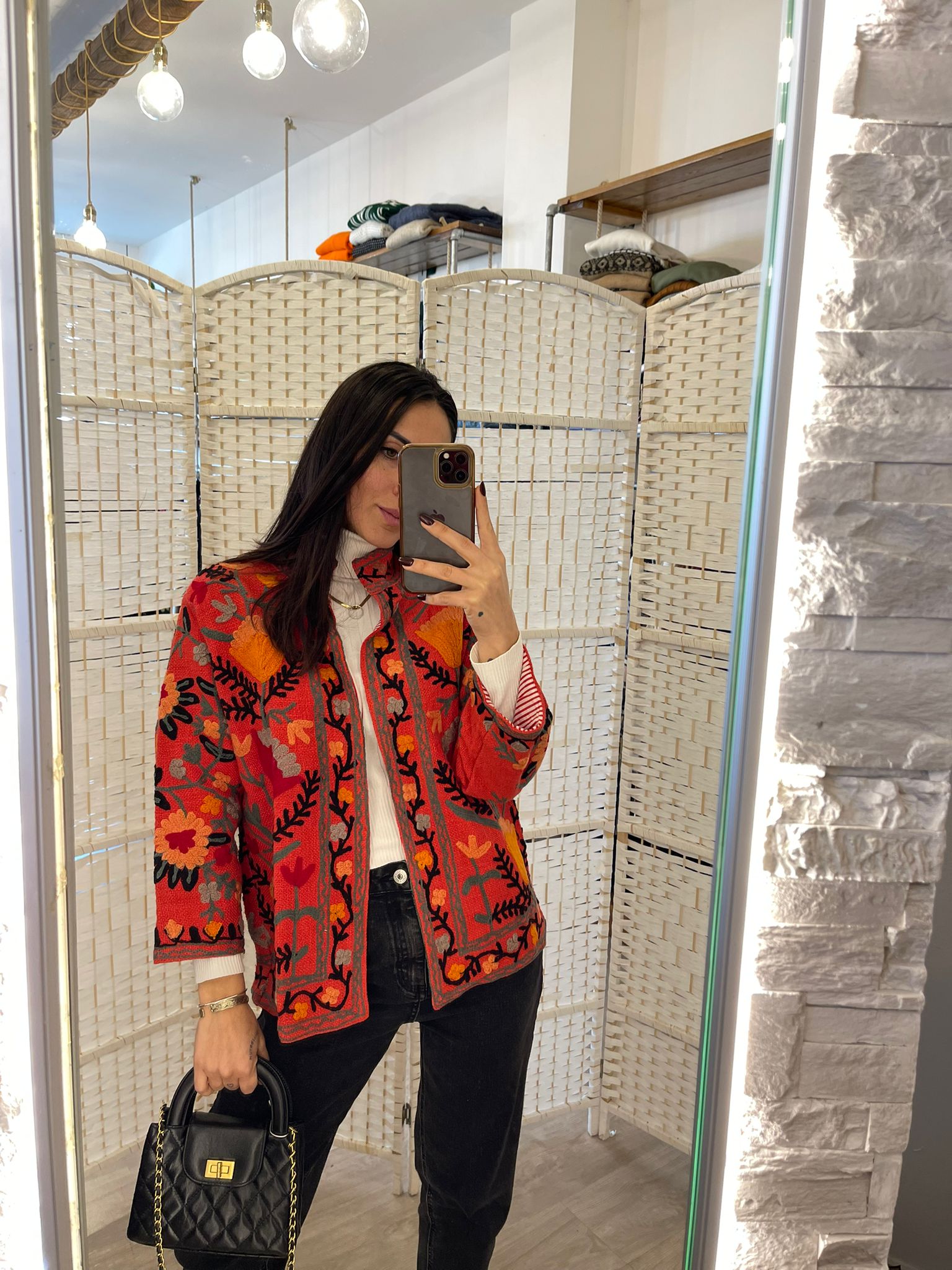 Giacca colorata arancio