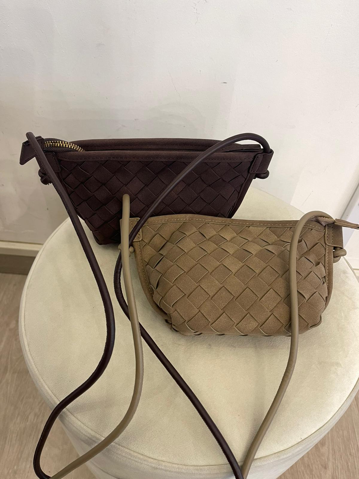 Borsette pelle effetto "Bottega Veneta"