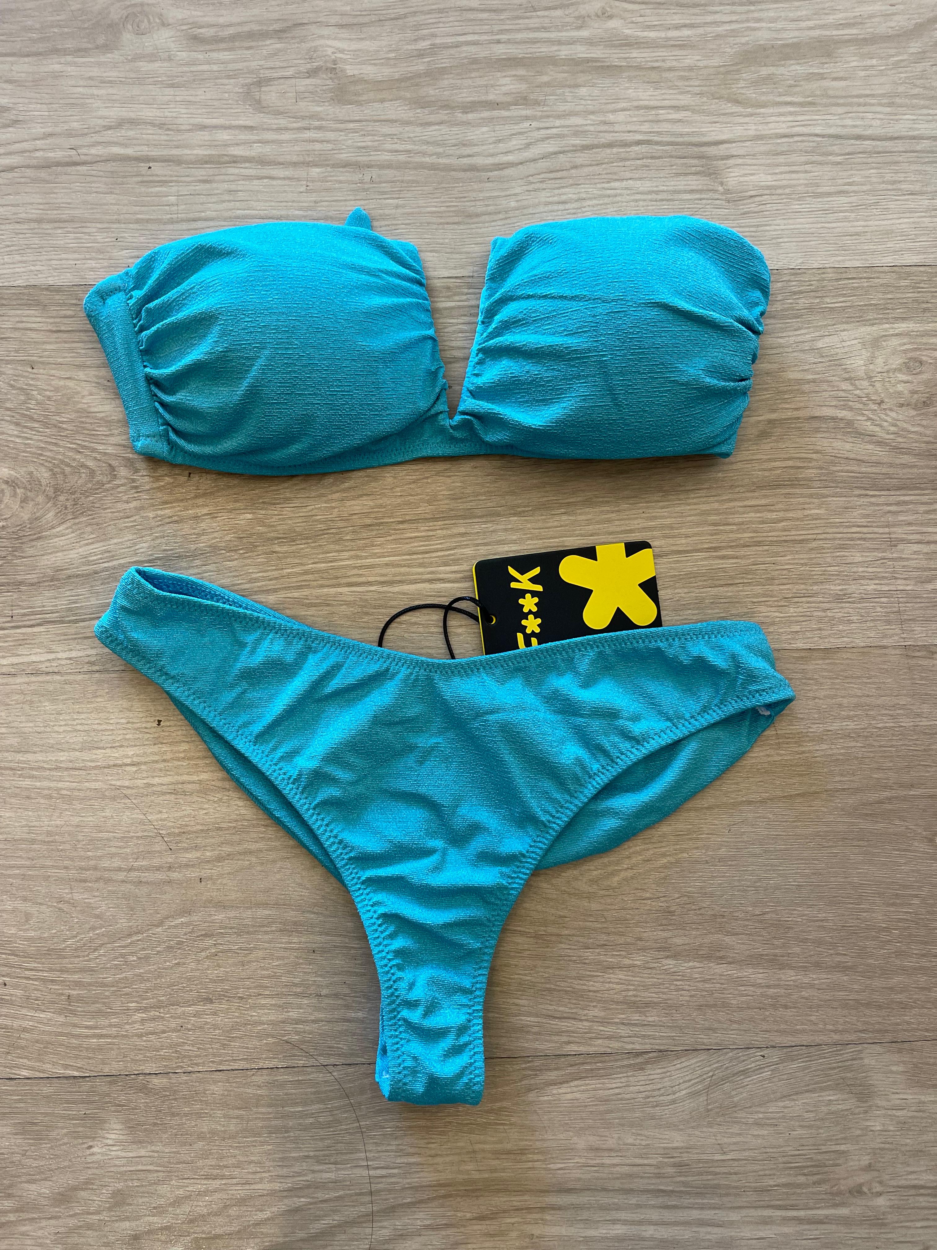 BIKINI FASCIA V TURCHESE F**K