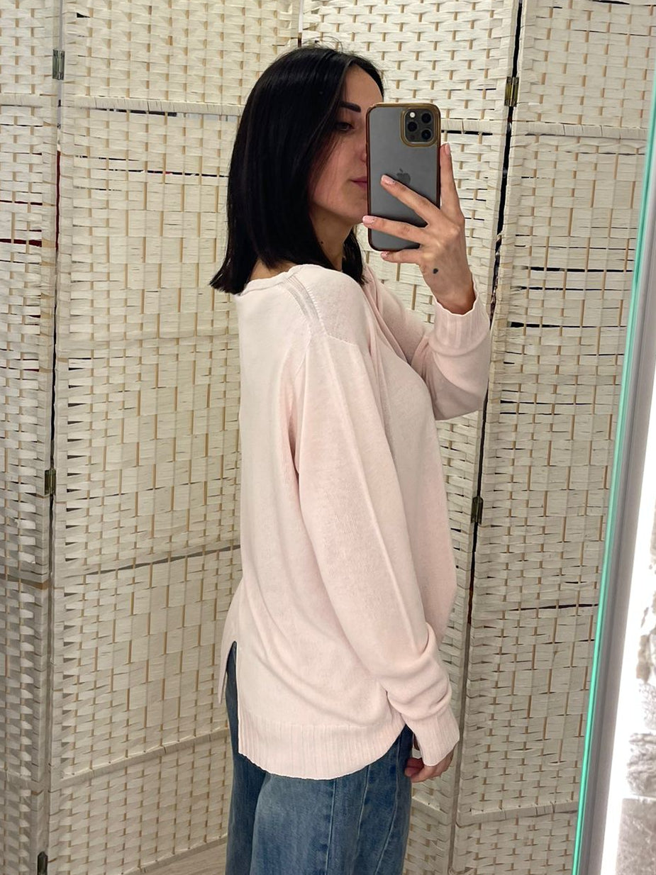 Maglia viscosa rosa Kontatto